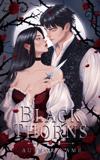 Premade Fantasy, Romance, Young Adult Ebook Cover: Black Thorns