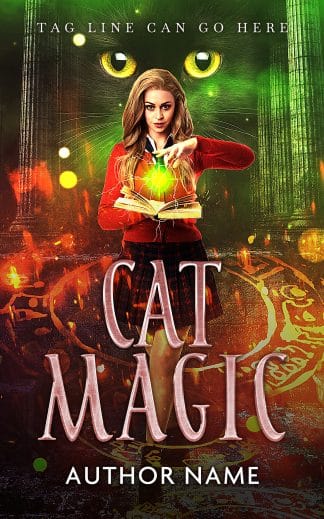 Premade Fantasy, Paranormal Book Cover: Cat Magic