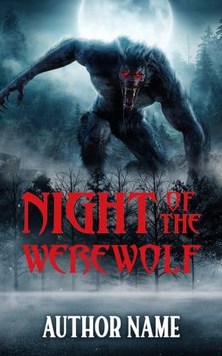 Pre-made Horror Book Cover: Night of the werewolf