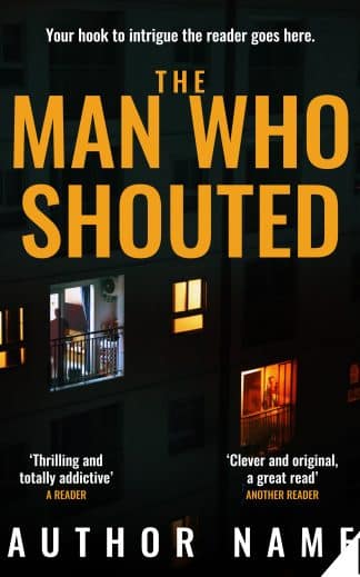 Ready Made Action & Adventure, Mystery, Thriller & Suspense Book Cover: The Man Who Shouted - Premade Book Cover
