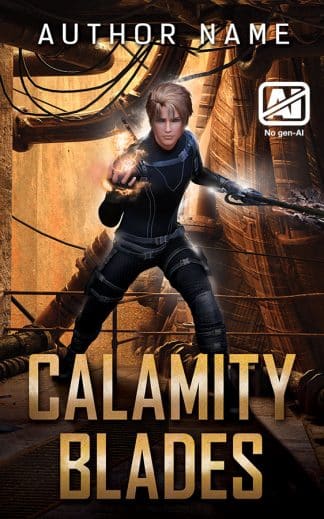 Pre-made Dystopia, Sci-Fi Cover Design: Calamity Blades