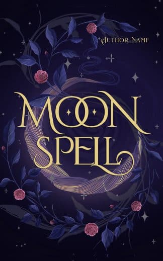 Premade Fantasy, Romance Ebook Cover: Moon Spell - Hand-Drawn Exclusive Premade Book Cover