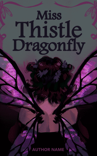 Premade Cozy, Fantasy Ebook Cover: Miss Thistle Dragonfly