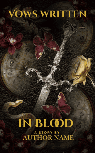 Premade Fantasy, Historical Fiction Book Cover: Vows Written In Blood