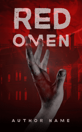 Pre-made Horror, Thriller & Suspense Book Cover: Red Omen