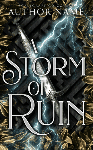 Premade Fantasy, Paranormal Romance Ebook Cover: Dark Epic Fantasy Premade Cover | A Storm Of Ruin