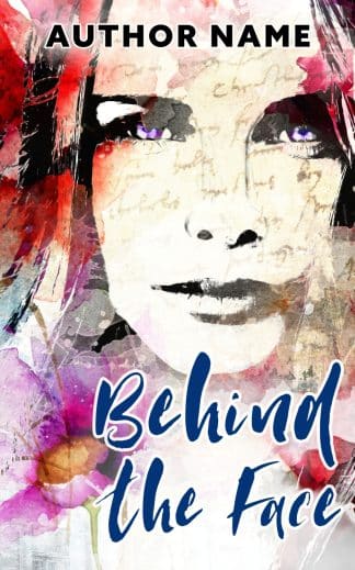 Ready Made Literary Fiction, Romance, Young Adult Book Cover: Behind the Face — Expressionistic & Emotional Premade Book Cover