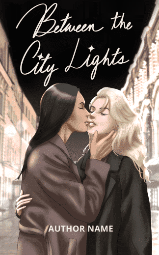 Ready Made Chick Lit, Cozy, Romance Cover Design: Between the City Lights | F/F Romance Book Cover