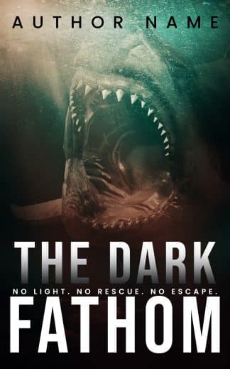 Pre-made Horror, Sci-Fi, Thriller & Suspense Cover Design: THE DARK FATHOM - Shark Attack Thriller & Deep Sea Horror Premade Book Cover