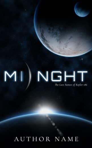 Pre-made Sci-Fi Ebook Cover: MIDNIGHT - Hard Sci-Fi, Space Opera & Galaxy Exploration Premade Book Cover