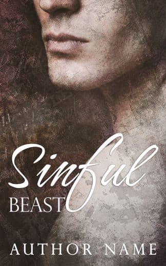 Premade Historical Fiction, Literary Fiction Book Cover: SINFUL BEAST - Dark Romance & Mafia Thriller Premade Book Cover